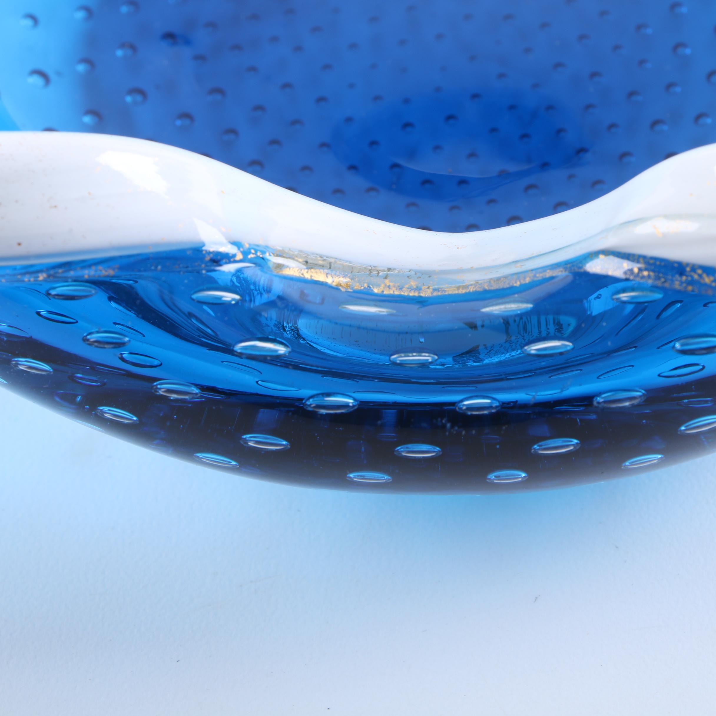 Blue and White Venetian Glass Vessels