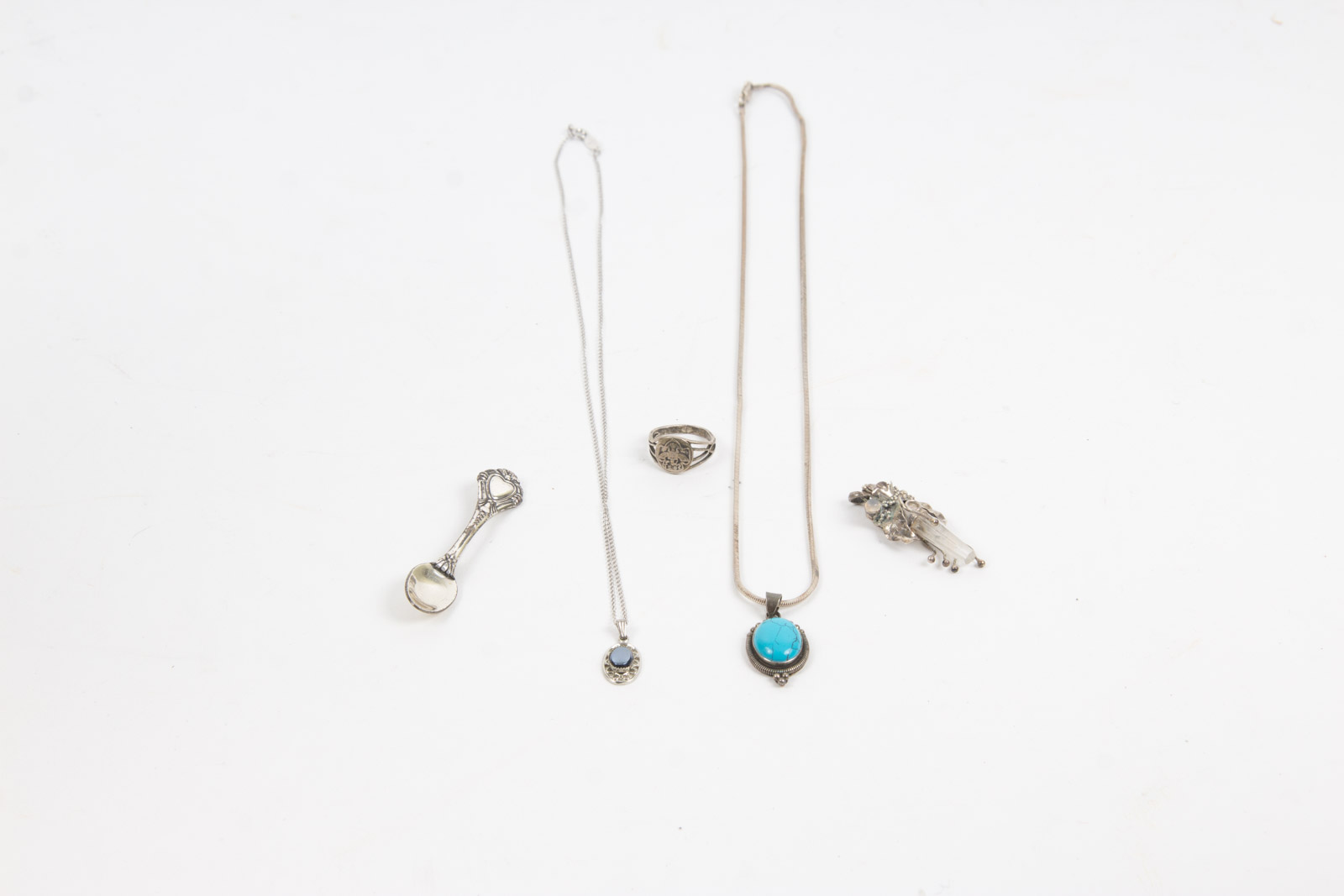 Sterling, Turquoise, and Crystal Jewelry Assortment