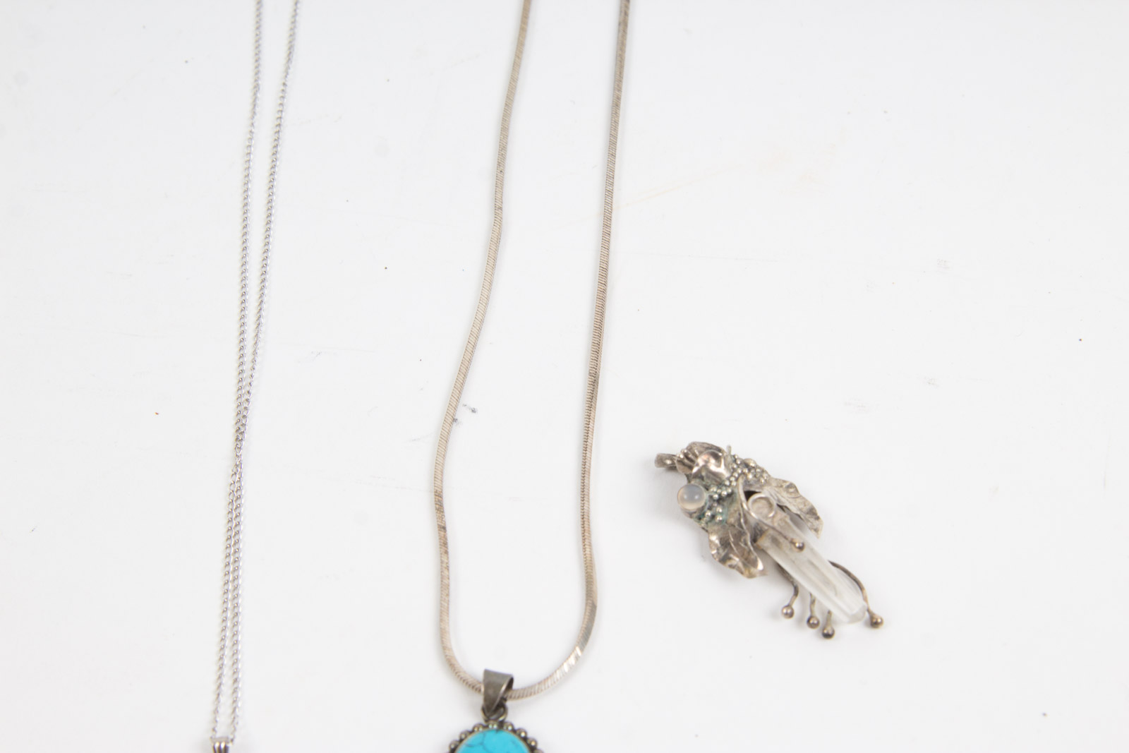 Sterling, Turquoise, and Crystal Jewelry Assortment