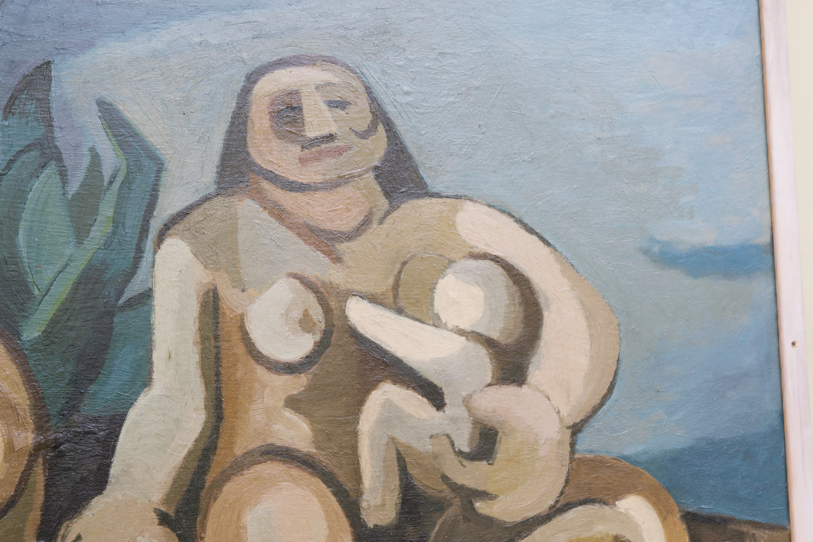 Noel Martin Large Painting on Board "Three Ladies" (1947)