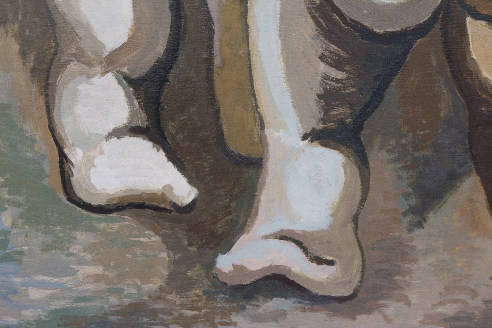 Noel Martin Large Painting on Board "Three Ladies" (1947)