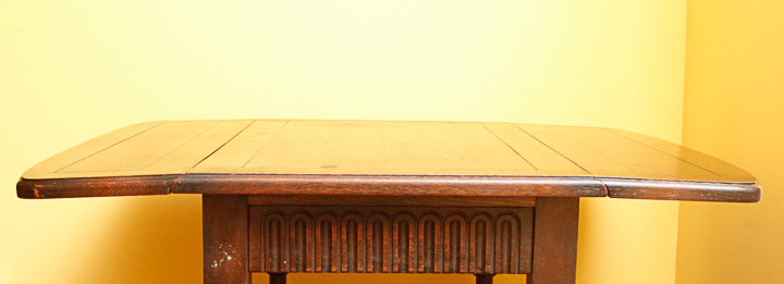 Vintage Oak Drop Leaf Tea Cart