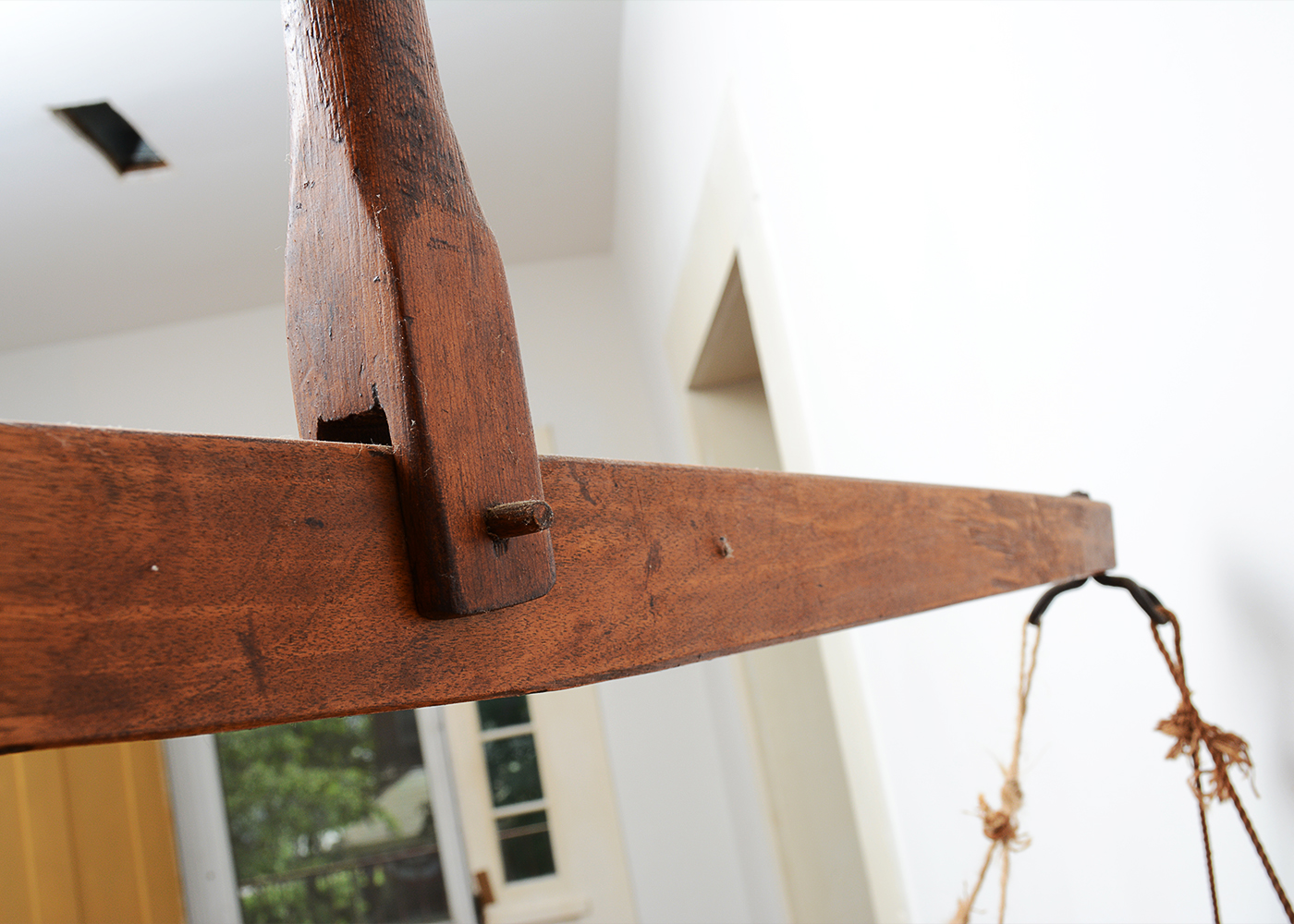 Antique Wooden Hanging Balance Scale