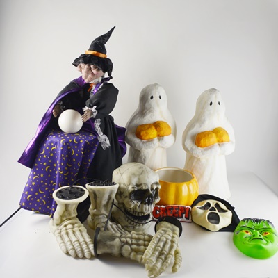Halloween Decorations Motionette Fortune Teller, Skeleton Hands and Others