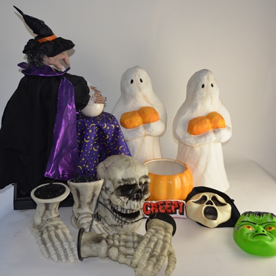 Halloween Decorations Motionette Fortune Teller, Skeleton Hands and Others