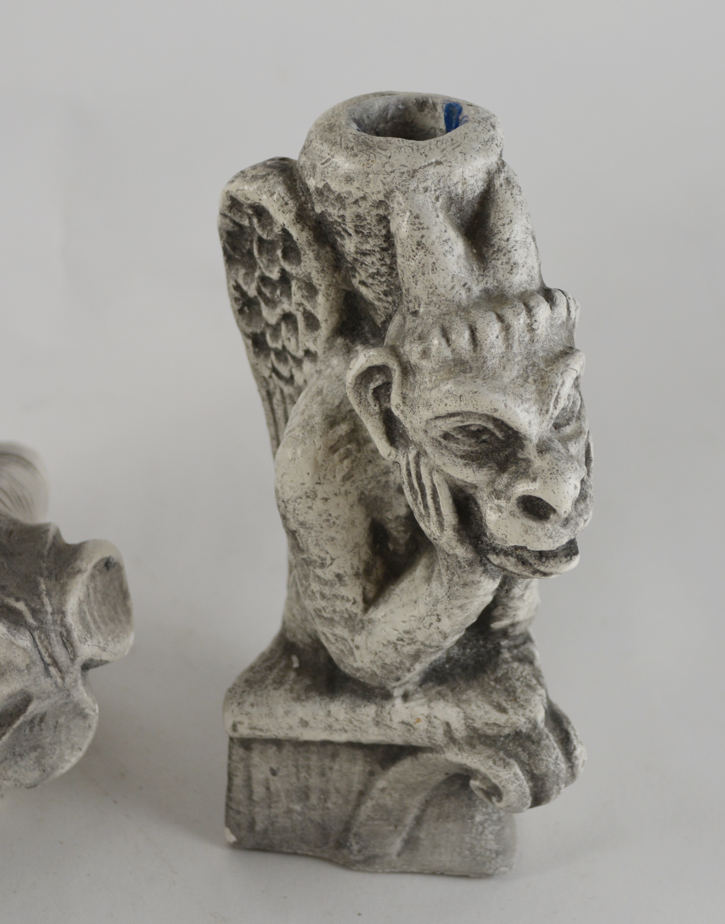 Gargoyle Statue and Gargoyle Candle Sticks
