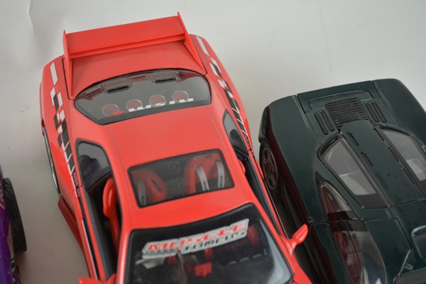Five Die-Cast Model Cars