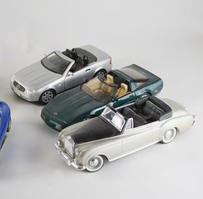 Seven Die-Cast Model Cars