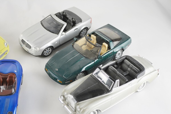 Seven Die-Cast Model Cars