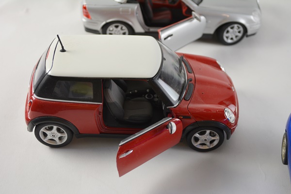 Seven Die-Cast Model Cars