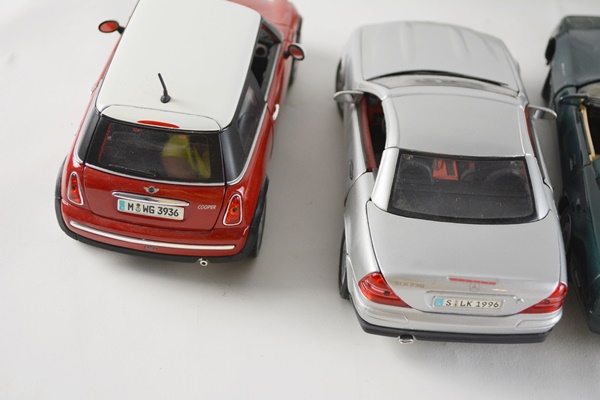 Seven Die-Cast Model Cars