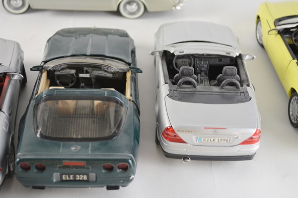 Seven Die-Cast Model Cars