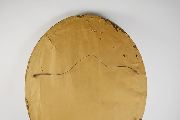 Oval Gold Tone Wall Mirror