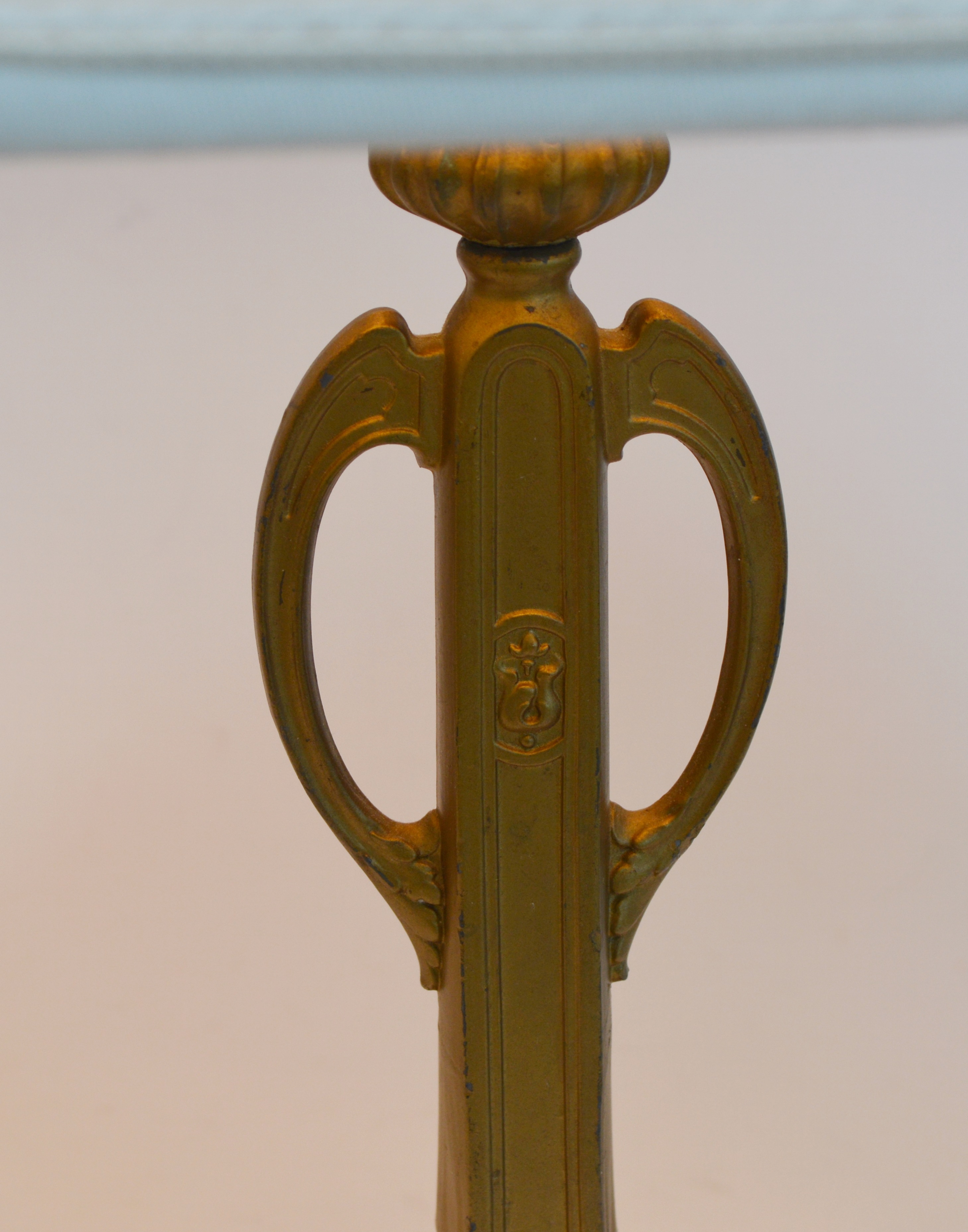 Pair of Art Deco Gold Tone Metal Table Lamps