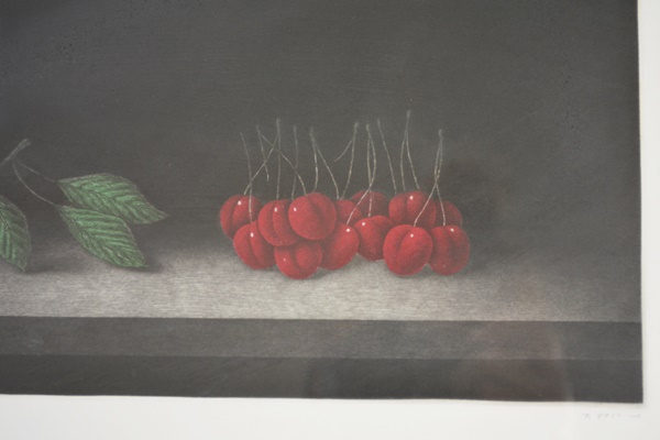Tomoe Yokoi "Cherries With Stem" Limited Edition Mezzotint