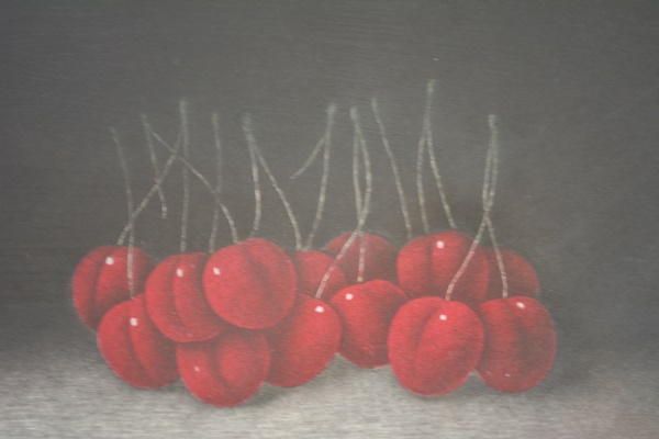 Tomoe Yokoi "Cherries With Stem" Limited Edition Mezzotint
