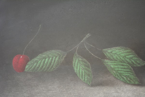 Tomoe Yokoi "Cherries With Stem" Limited Edition Mezzotint