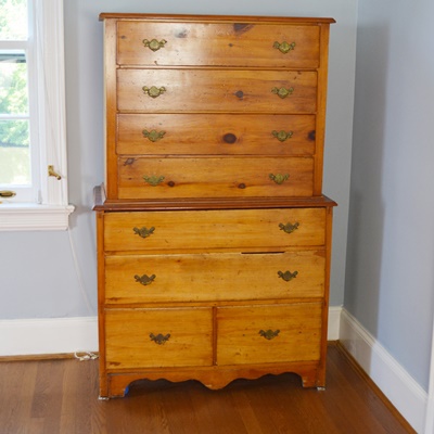 Colonial Style Knotty Pine Dresser