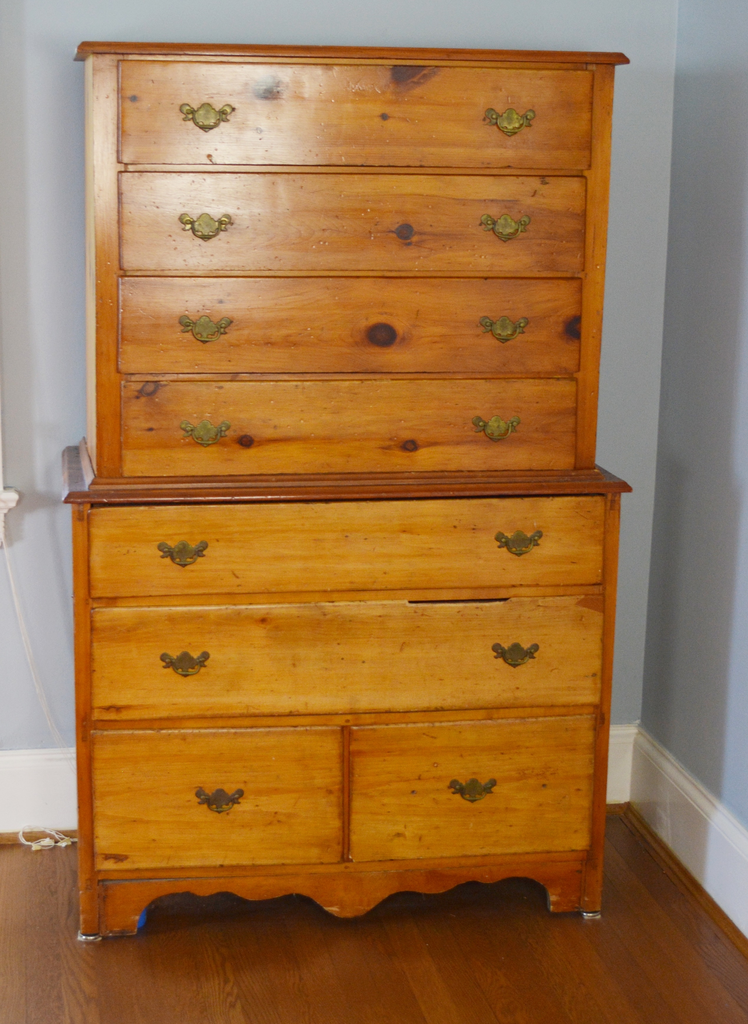 Colonial Style Knotty Pine Dresser