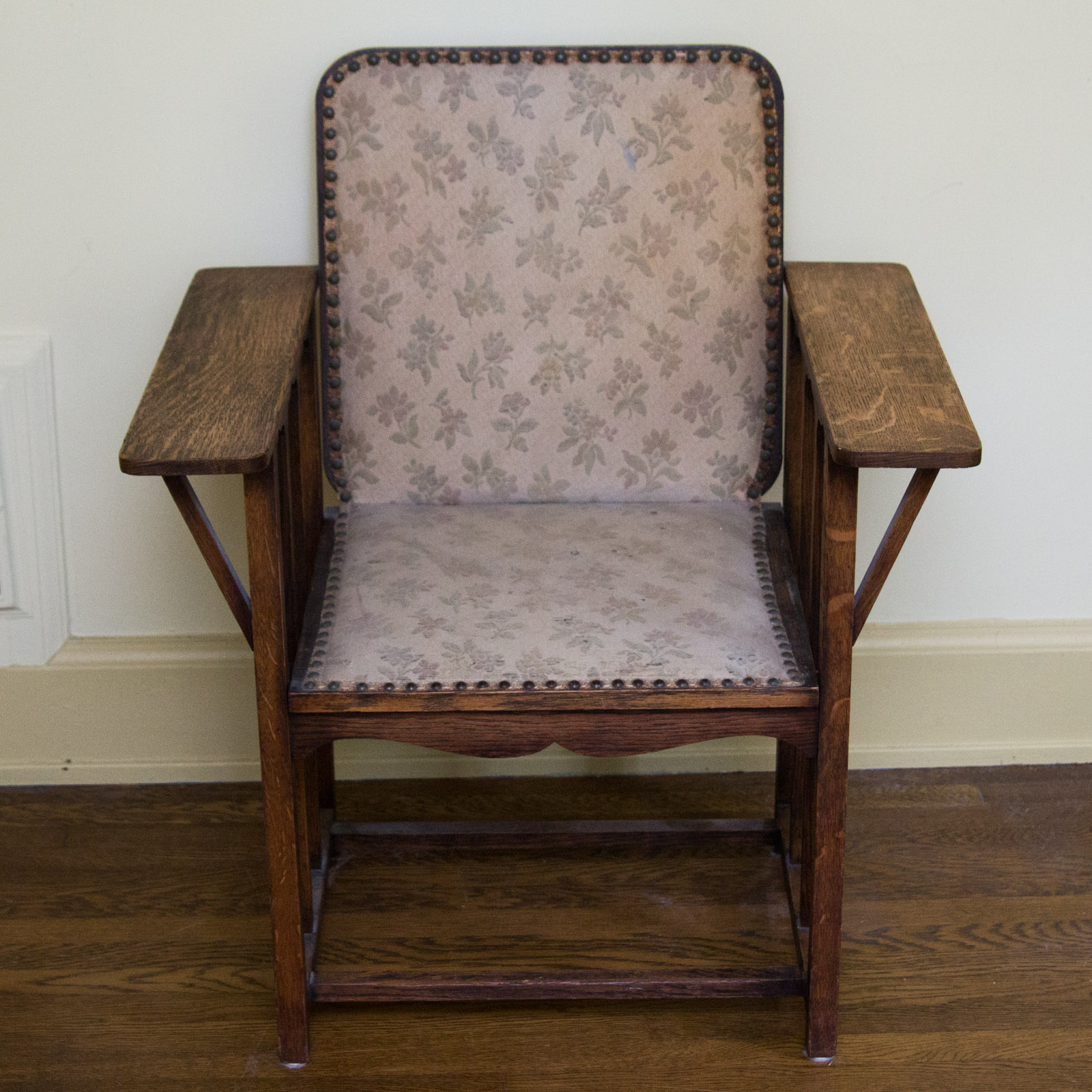 George Henshaw Mission Tiger Oak Armchair