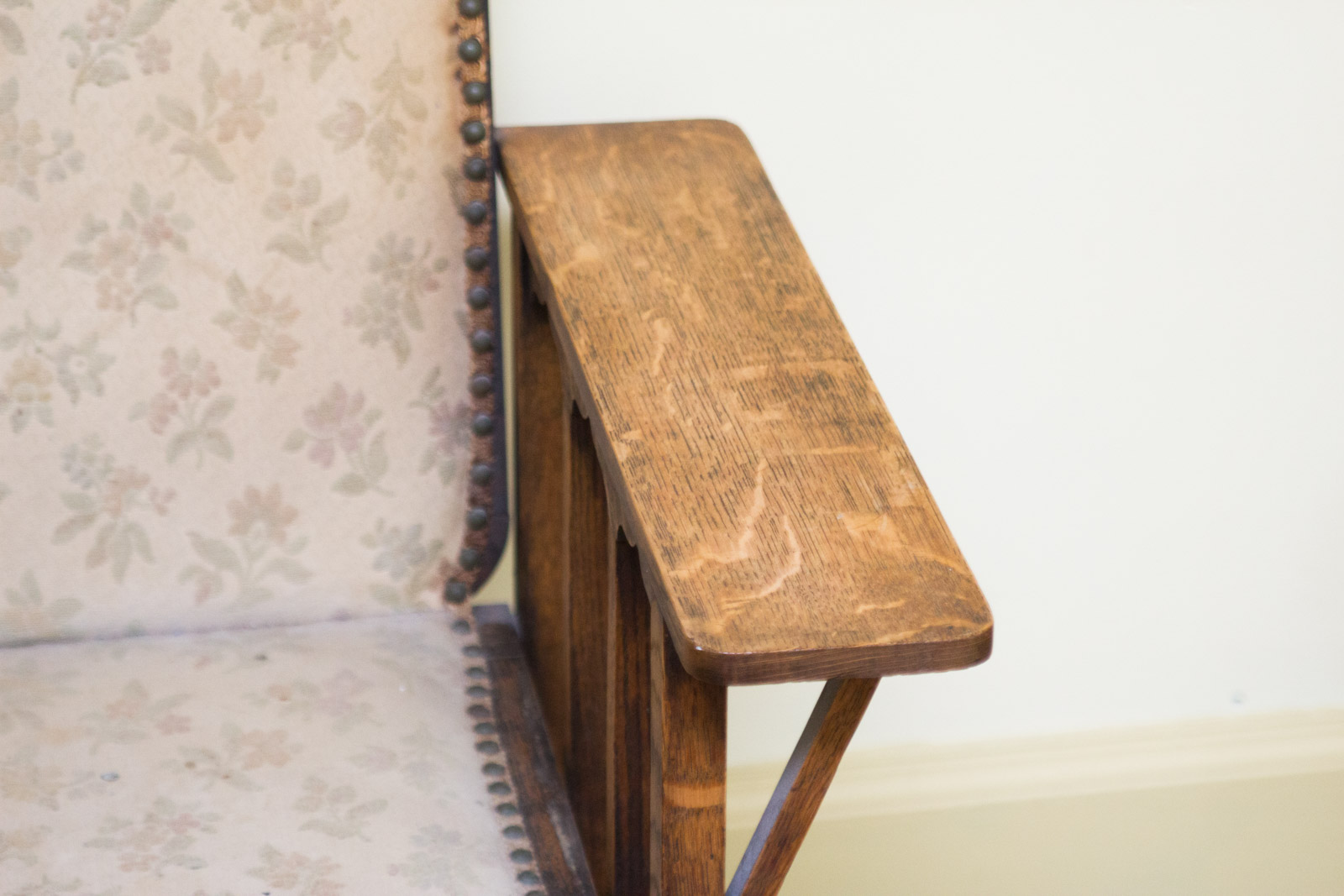 George Henshaw Mission Tiger Oak Armchair