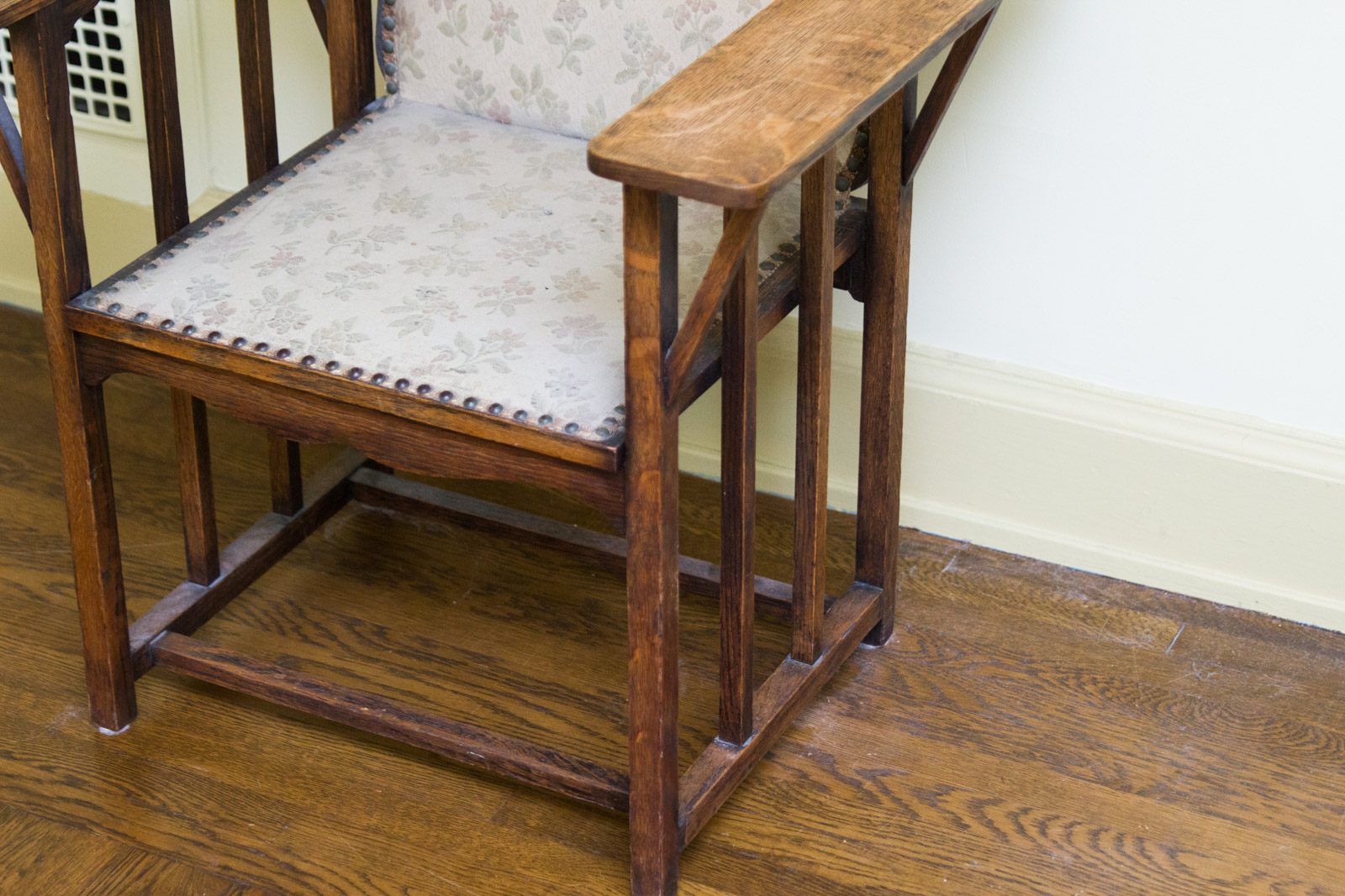 George Henshaw Mission Tiger Oak Armchair