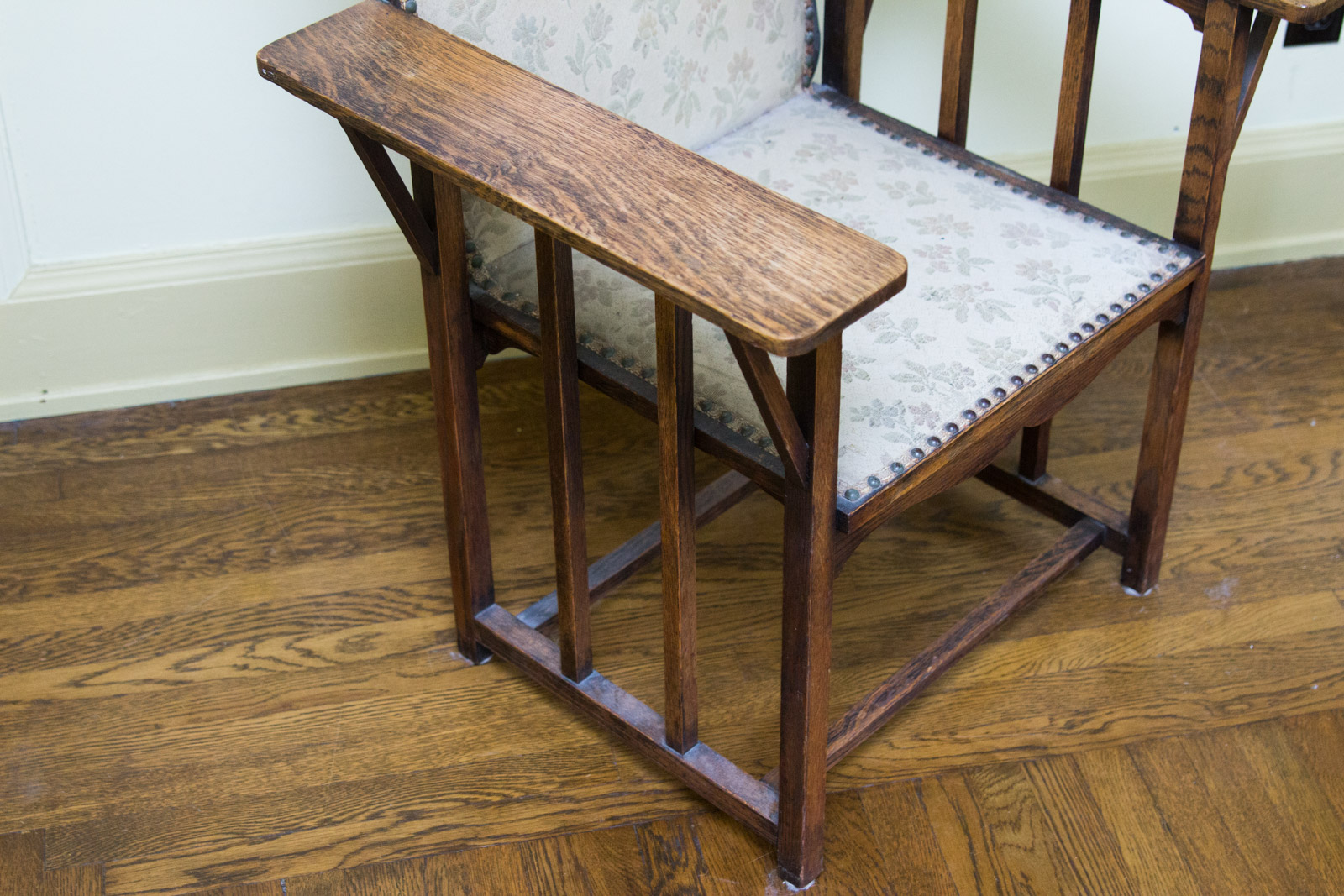 George Henshaw Mission Tiger Oak Armchair