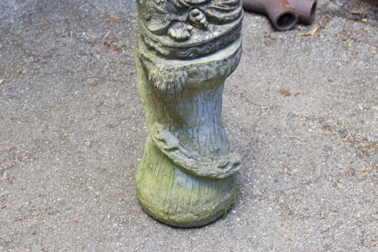 Concrete Hotei Laughing Buddha Yard Statue with Stand