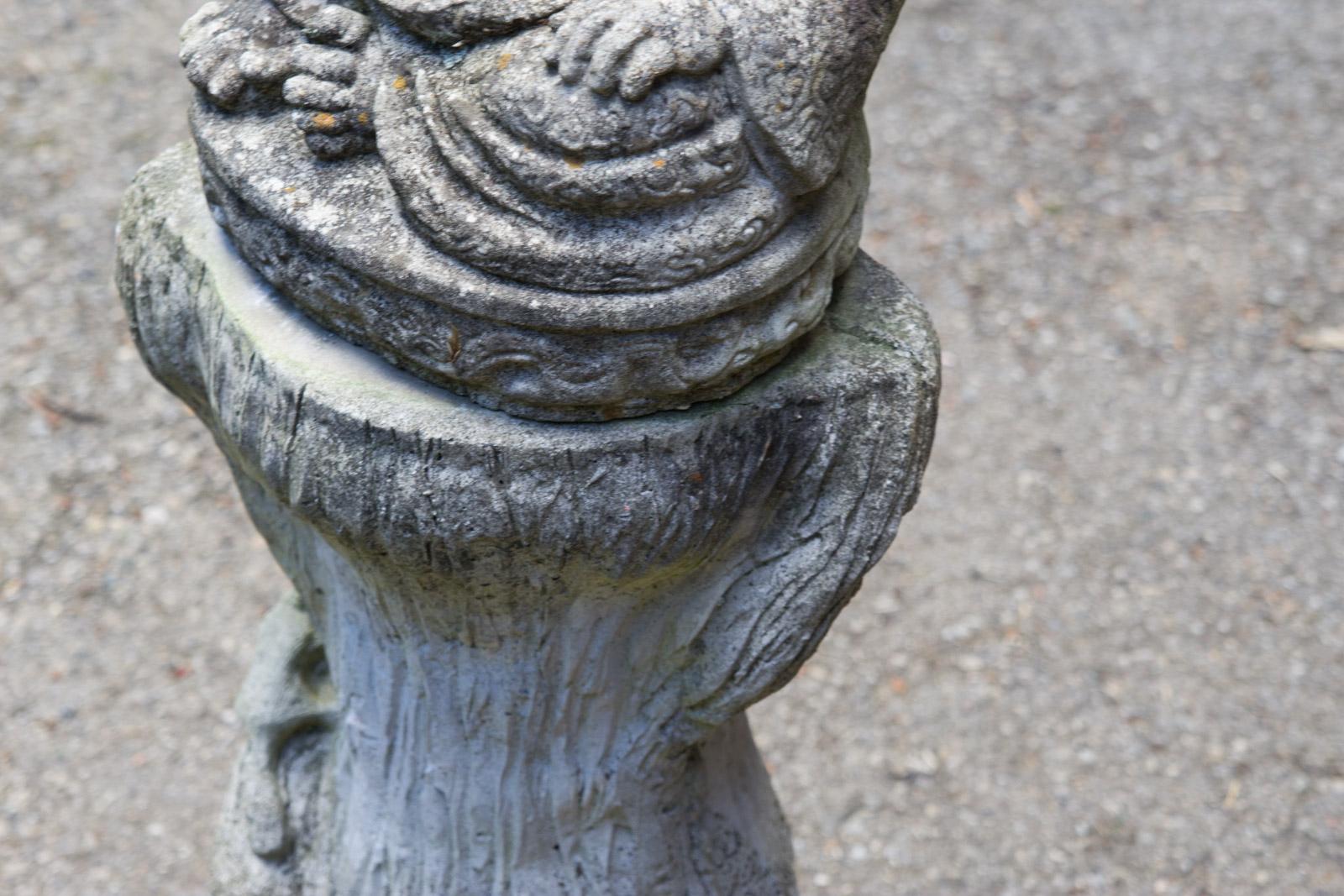 Concrete Hotei Laughing Buddha Yard Statue with Stand