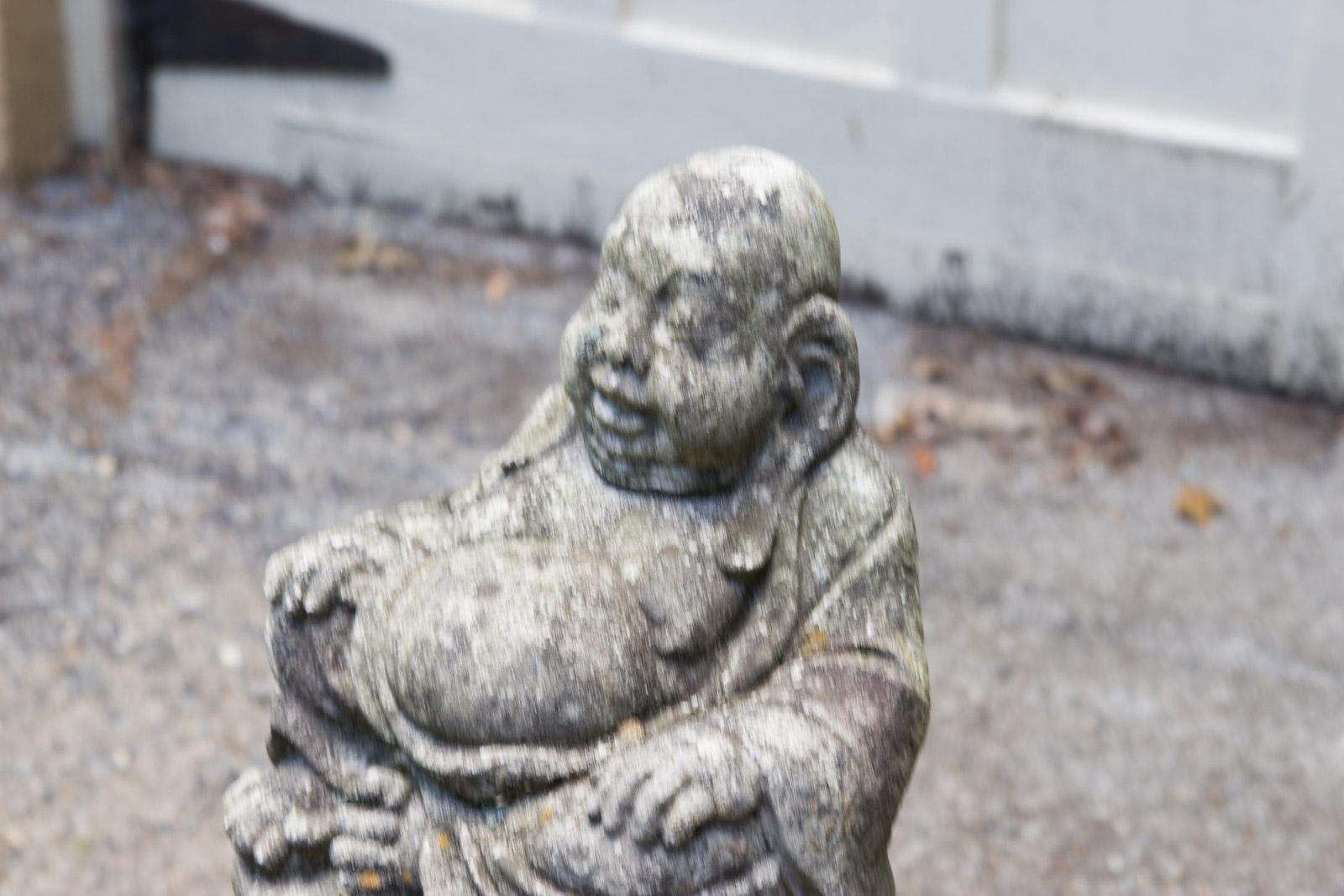 Concrete Hotei Laughing Buddha Yard Statue with Stand