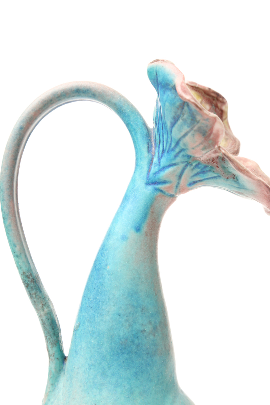 Floral Female Torso Ceramic Pitcher