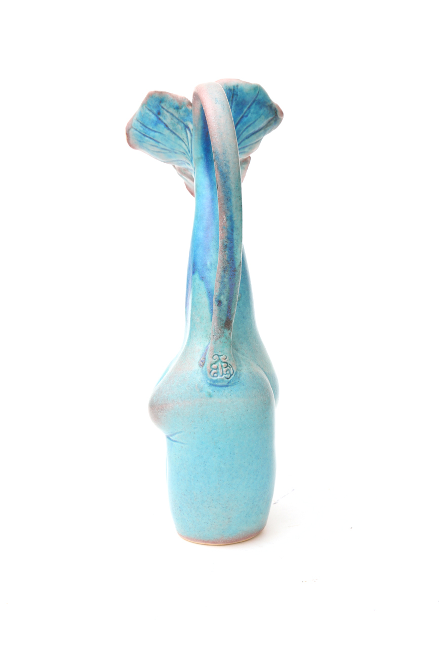 Floral Female Torso Ceramic Pitcher