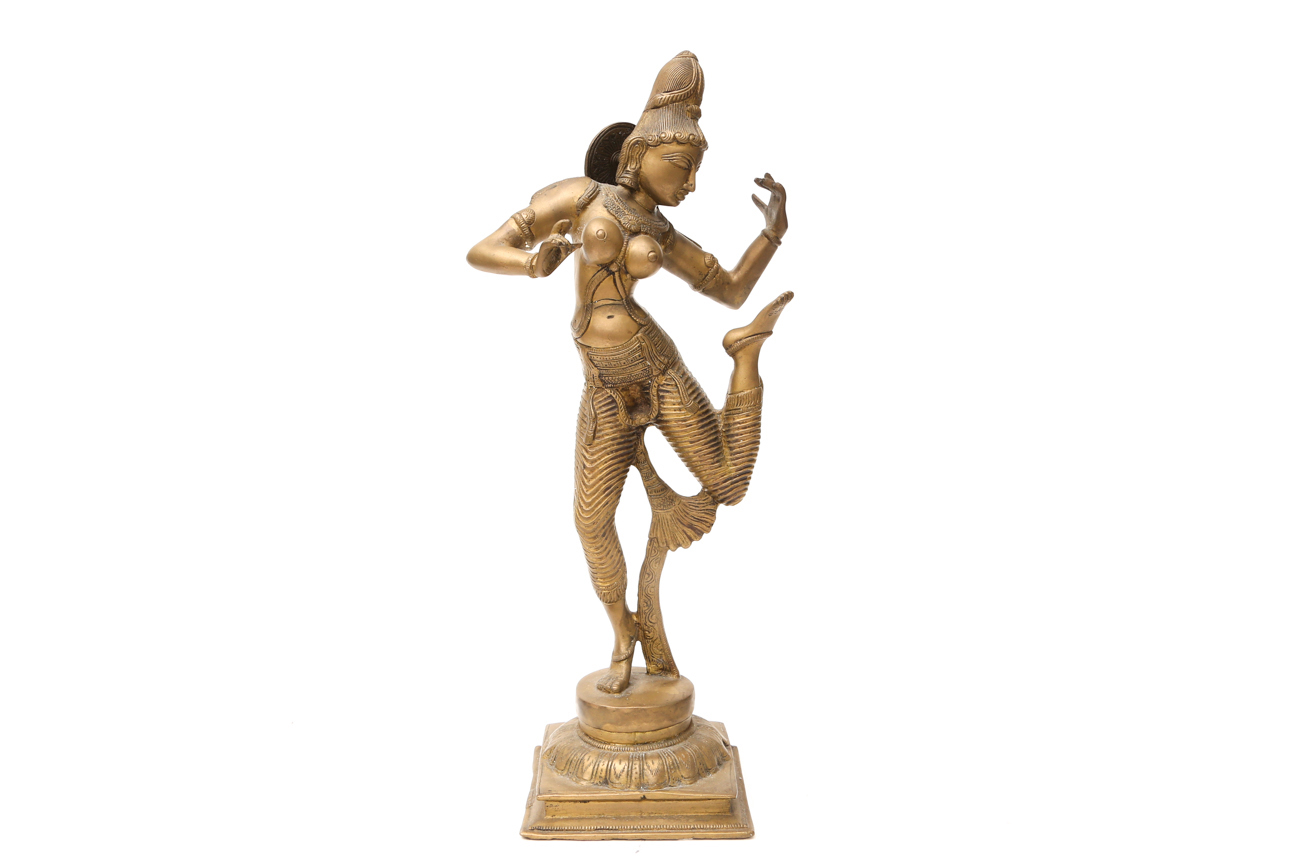 Large Bronze Indian Goddess Sculpture