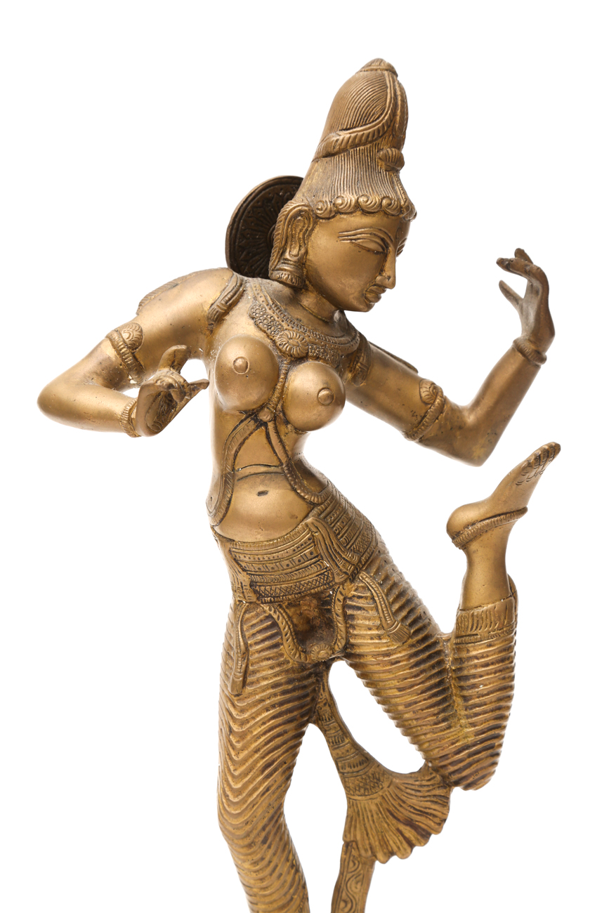 Large Bronze Indian Goddess Sculpture