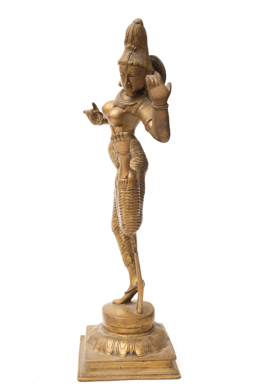 Large Bronze Indian Goddess Sculpture