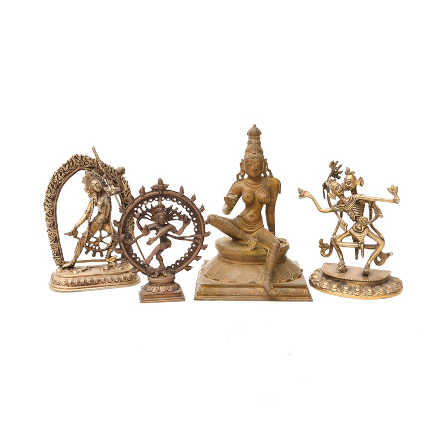 Collection Of Indian Bronze And Brass Figures