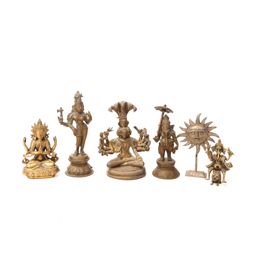 Collection Of Brass And Bronze Figurines