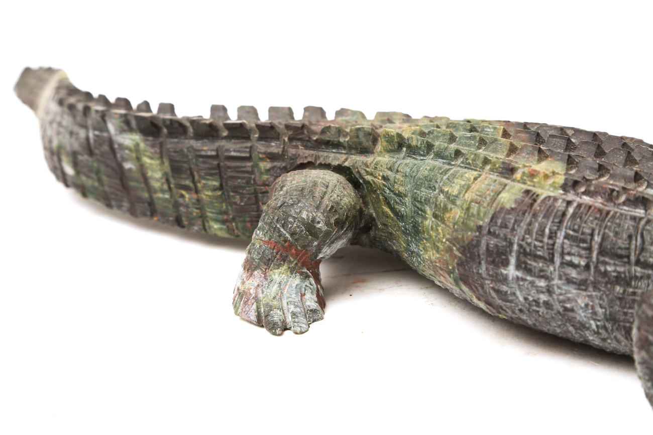Hand Carved Shona Stone Crocodile
