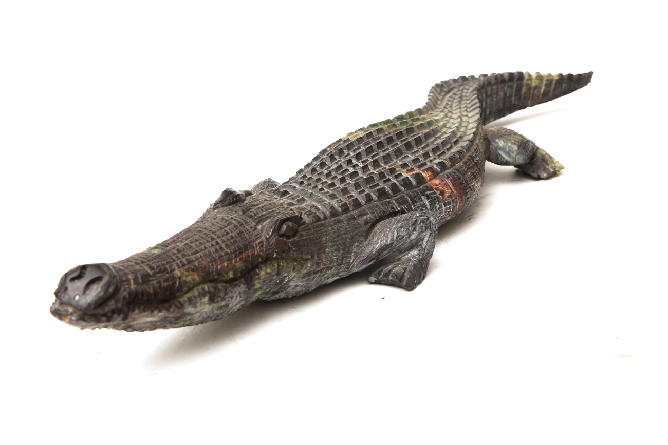 Hand Carved Shona Stone Crocodile