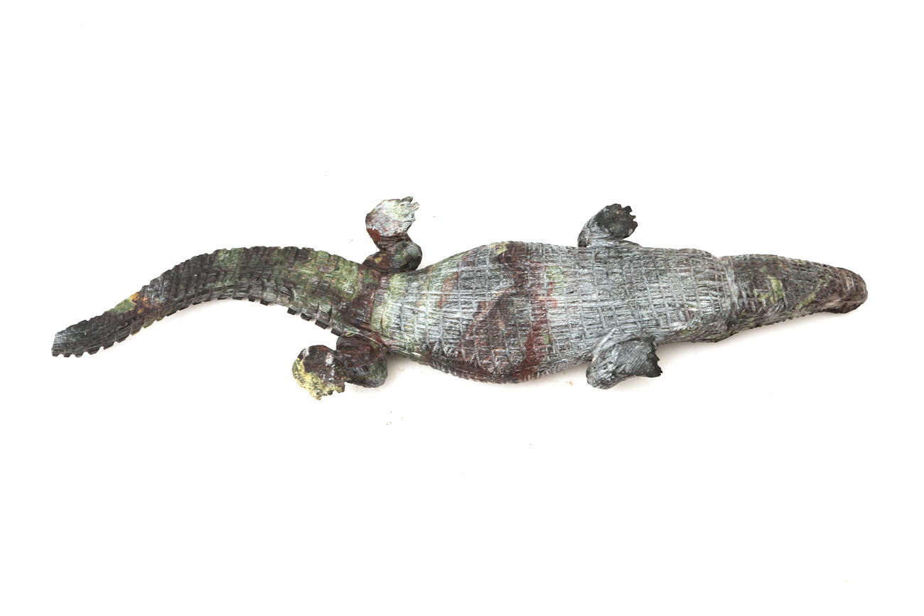 Hand Carved Shona Stone Crocodile