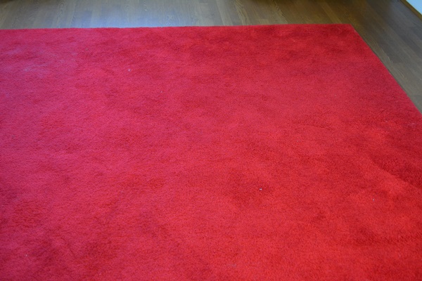 Machine Woven Red Area Rug