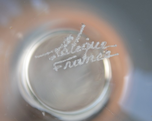 Seven Lalique Crystal Wine Glasses