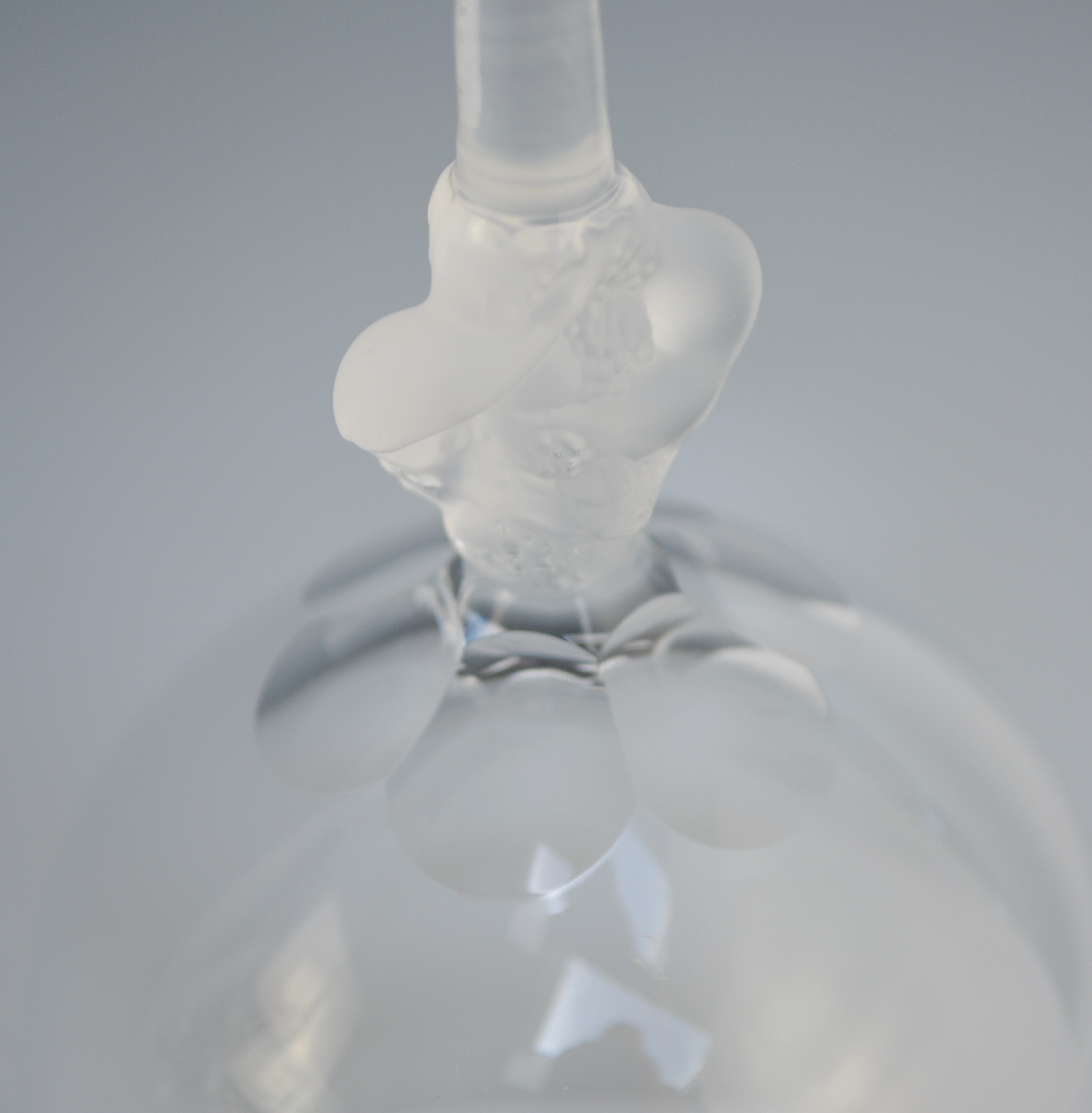 Seven Lalique Crystal Wine Glasses