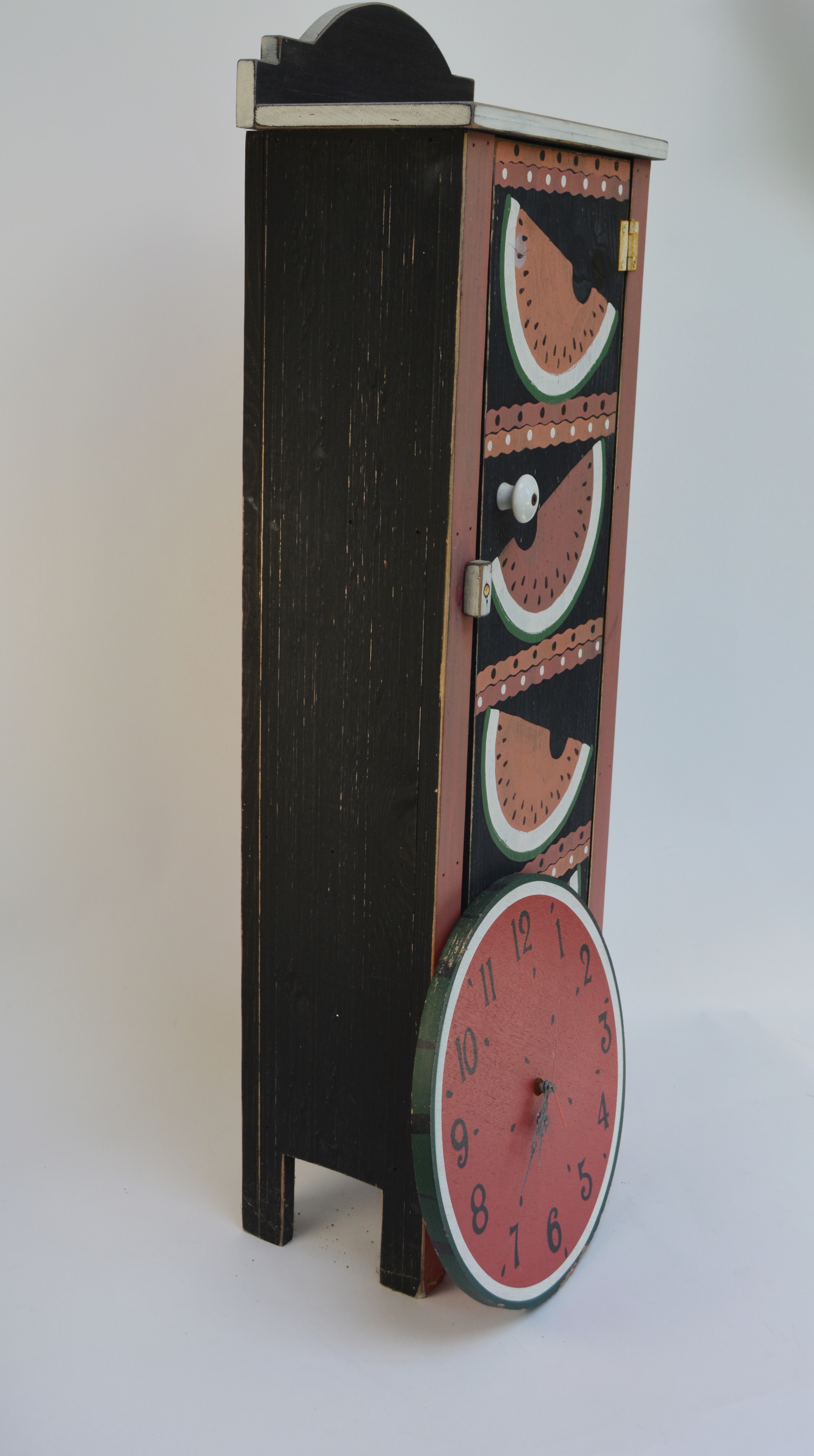 Watermelon Theme Clock and Cabinet