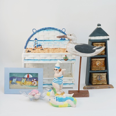 Beach Theme Powder Room Decor