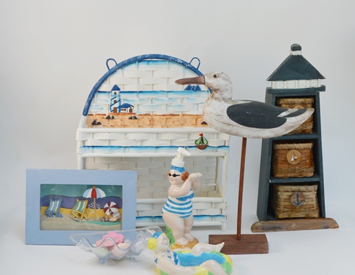 Beach Theme Powder Room Decor