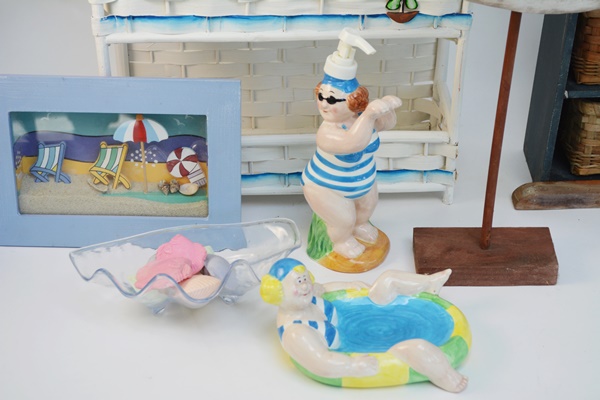Beach Theme Powder Room Decor