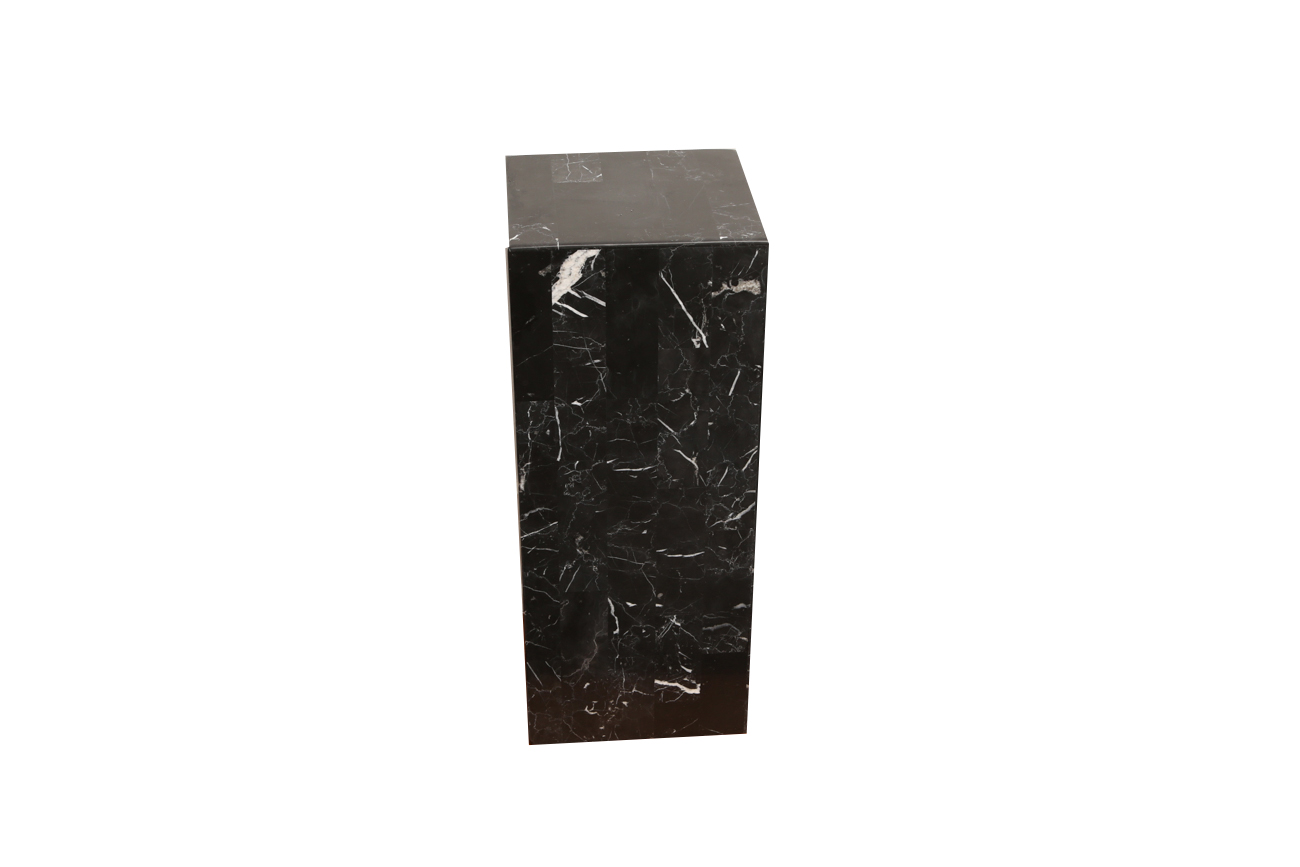 Short Black Marble Pedestal