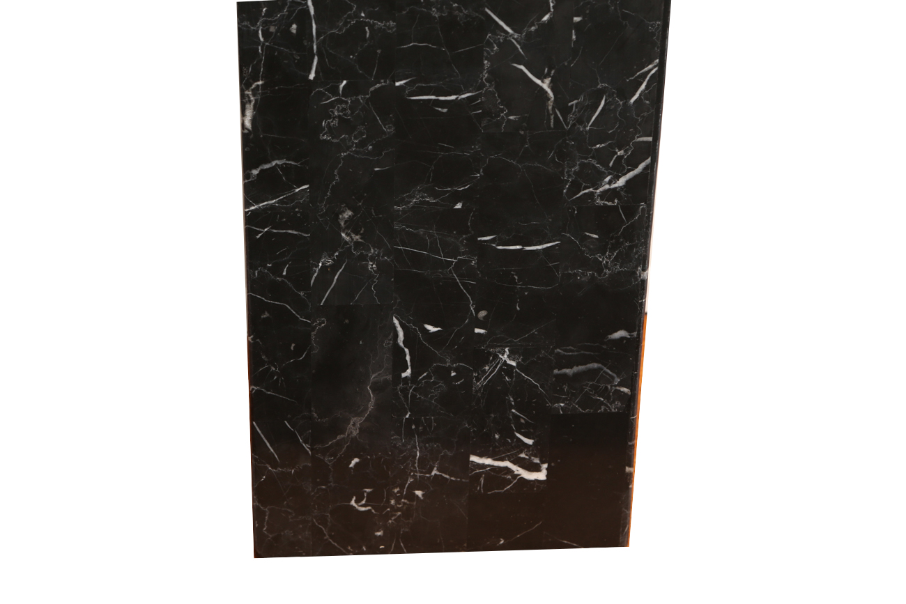 Short Black Marble Pedestal