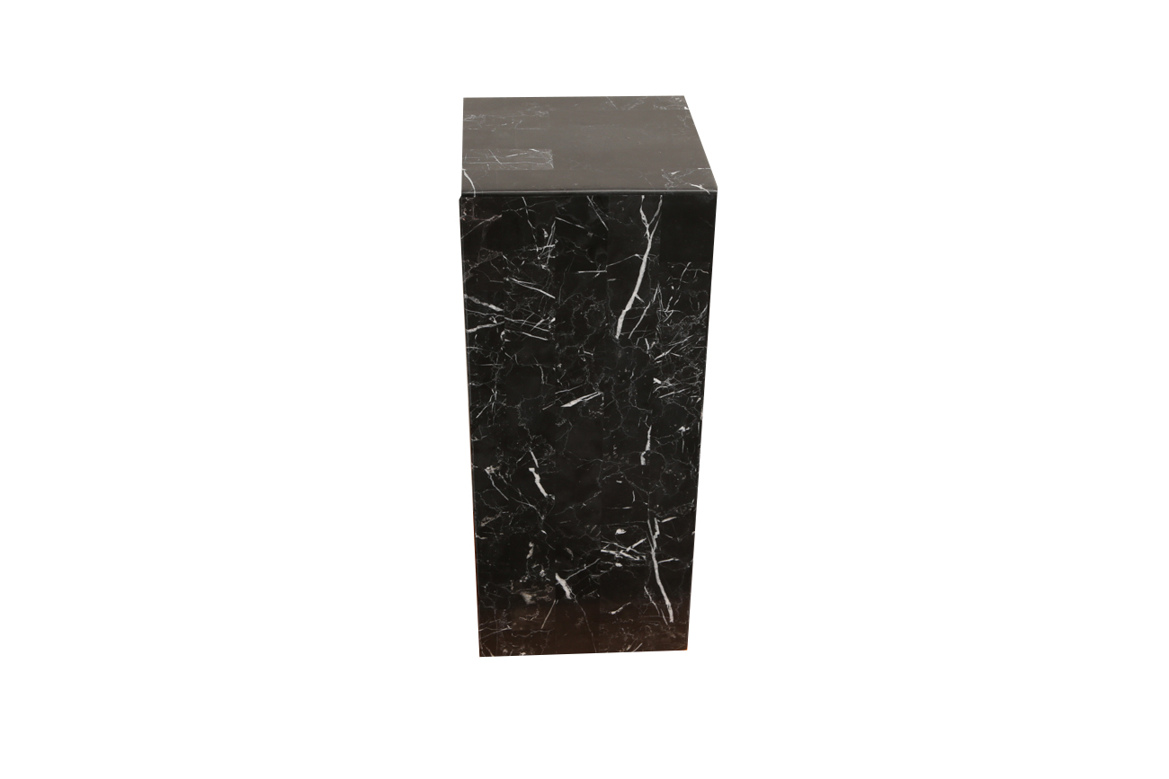 Short Black Marble Pedestal